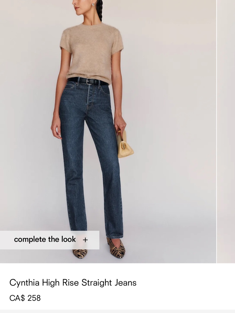 Reformation Blue Straight-Leg Women's Jeans